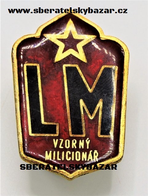 Odznak Vzorný milicionář - první typ