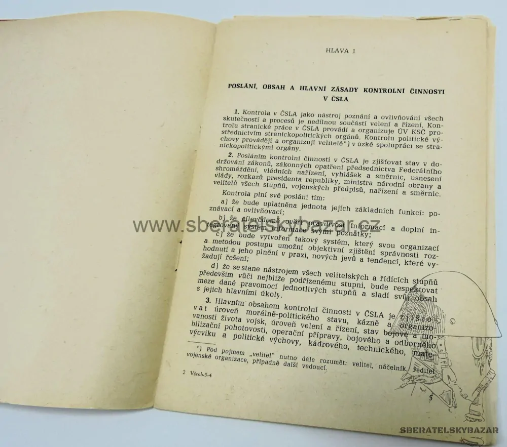 Originál Předpis ČSLA Směrnice pro kontrolní činost v ČSLA - 