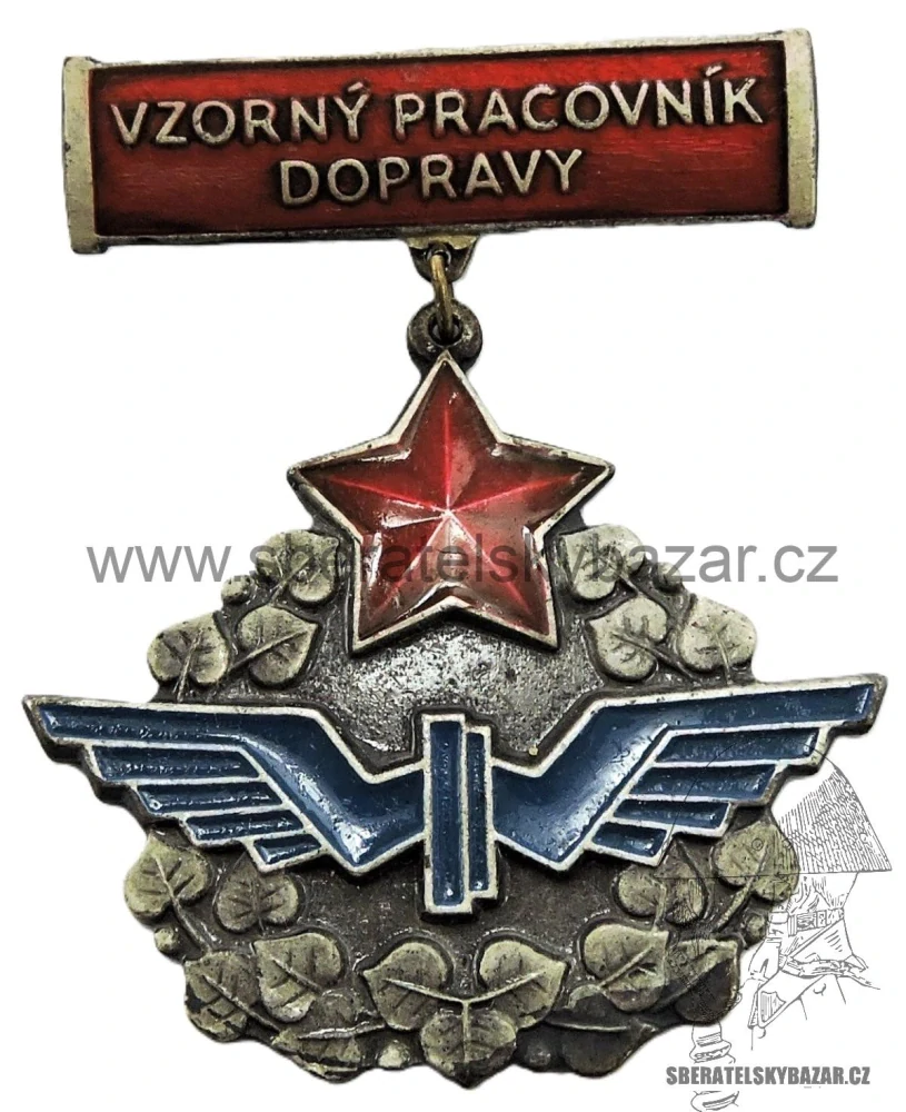 Odznak vzorný pracovník dopravy starší značený MK 