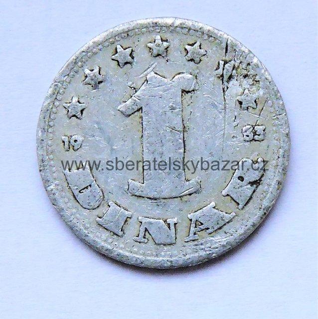 Jugoslávie, 1 dinar 1953