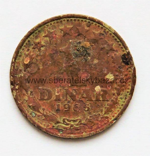 Jugoslávie - 1 dinar 1965