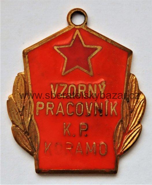Odznak Vzorný pracovník K.P Koramo