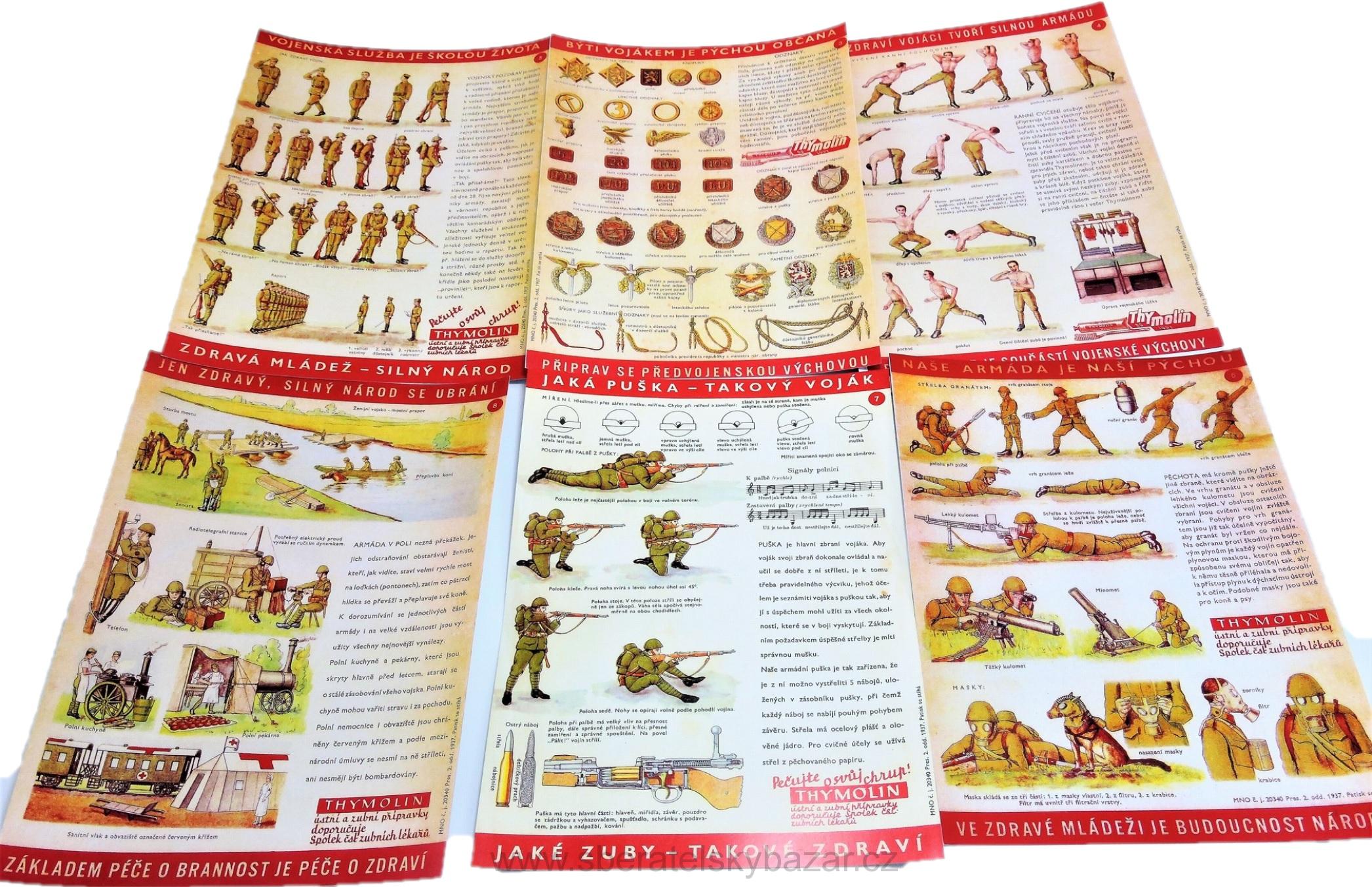 Plakát RČS - Thymolin - reprint - zvýhodněná sada 6ks