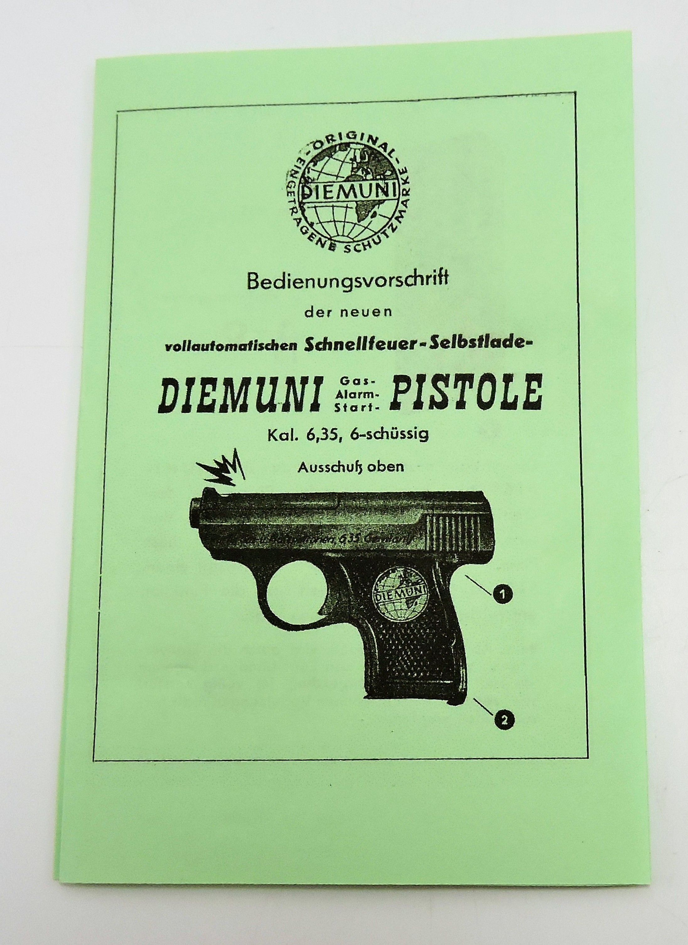 Návod na Německou pistoli 6,35mm  - Reprint (Replika)