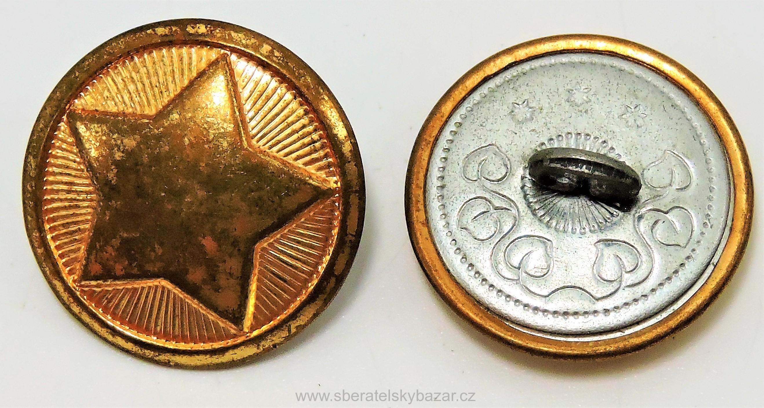 Knoflík SNB střední 22mm - bronz