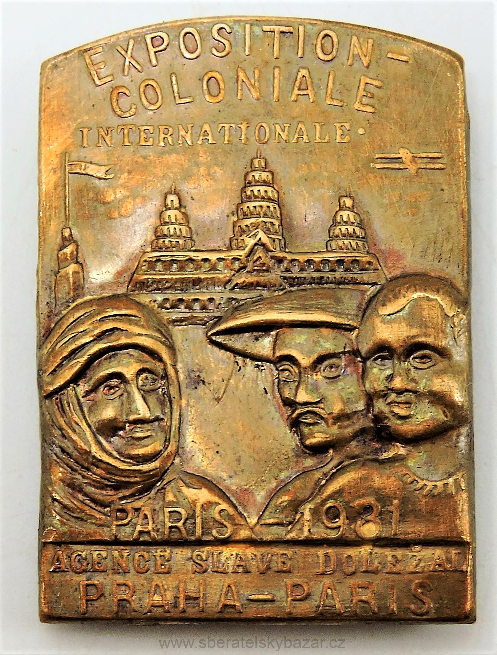 Odznak Exposition Coloniale Praha - Paris 1931