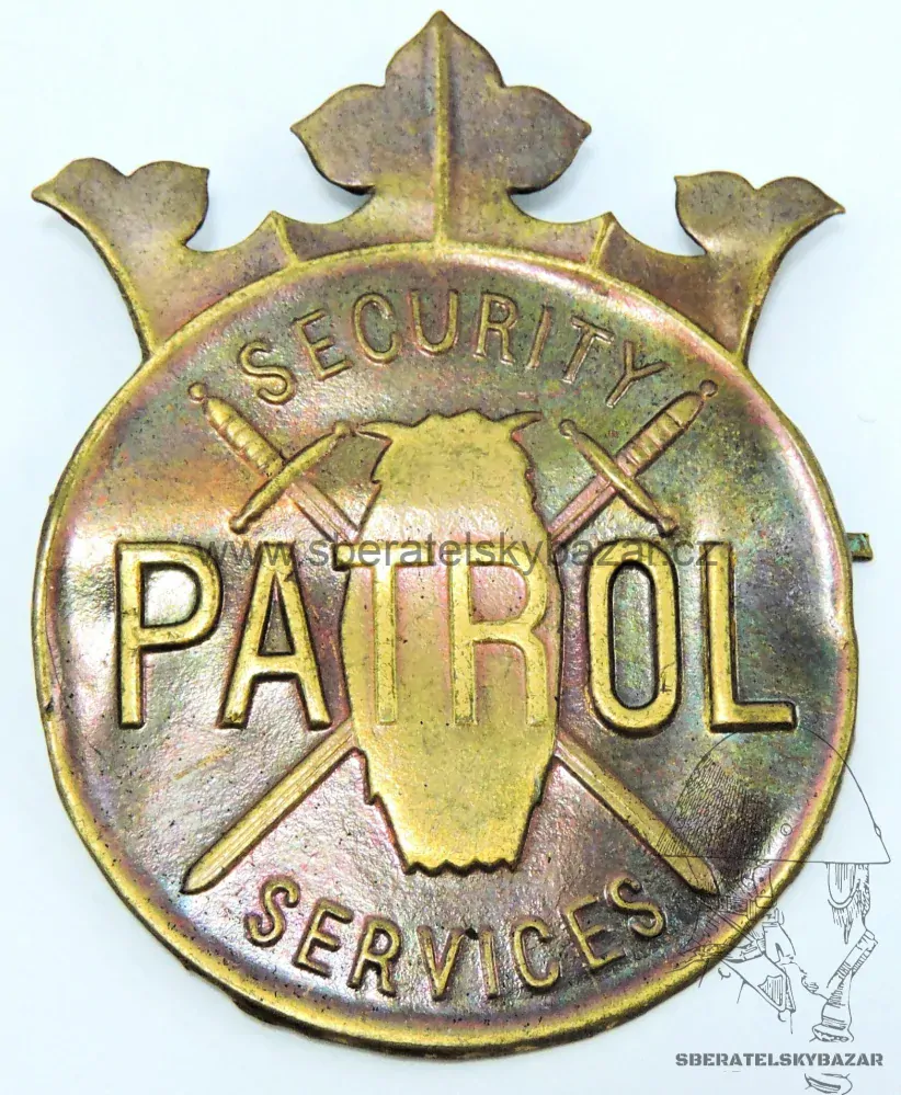 Velký odznak security patrol services - Sběratelství Velký odznak security patrol services