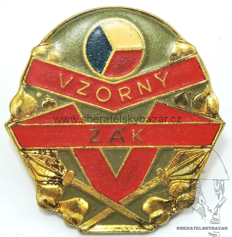 Odznak Vzorný ŽAK -ČSLA - Těžká verze - MK - Krupička - Vlnky 