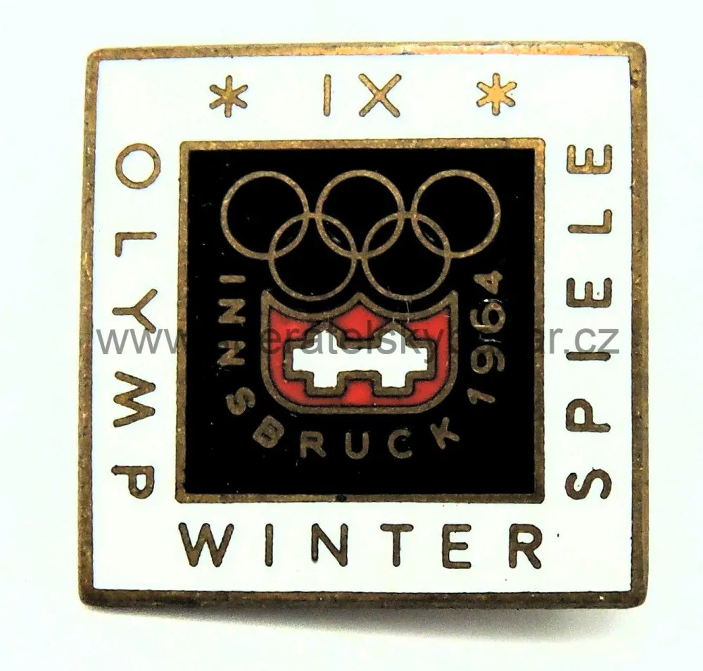 odznak  IX. OLYMP WINTER SPIELE  1964