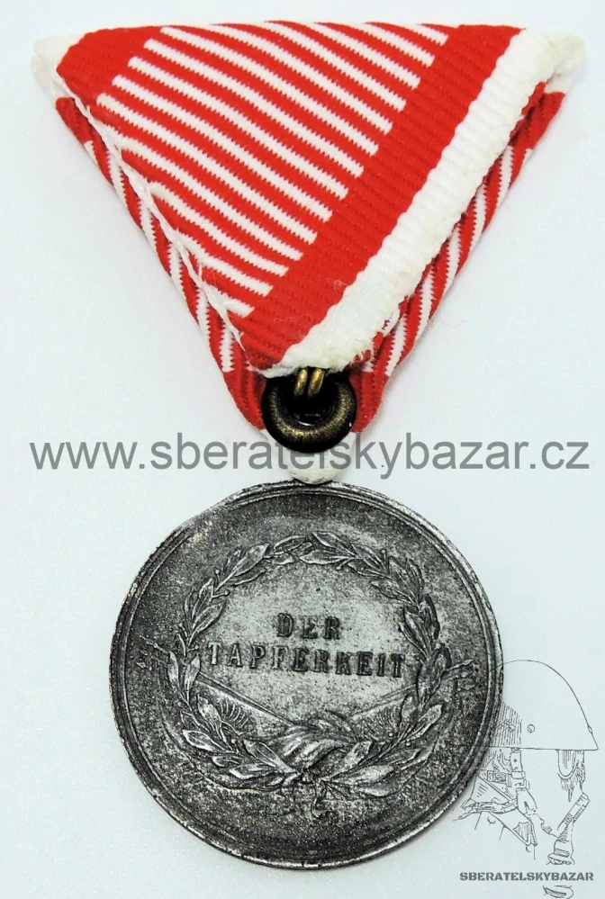  František Josef I. Medaile za statečnost ZINEK náhradní kov 
