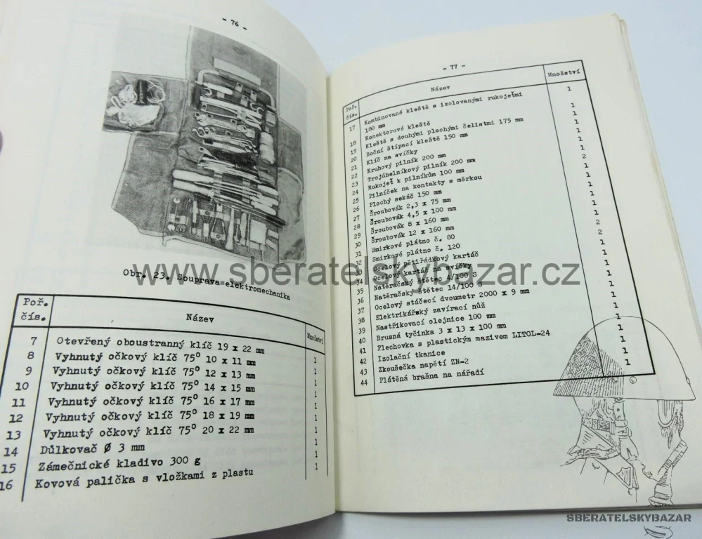 Předpis pojizdná auto dílna typu 1 PAD 1-M - originál 