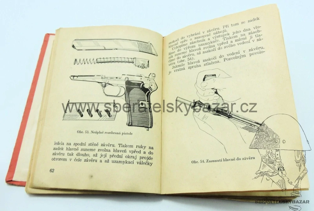 Předpis výcvik ve střelbě pistole vz.52 - Originál