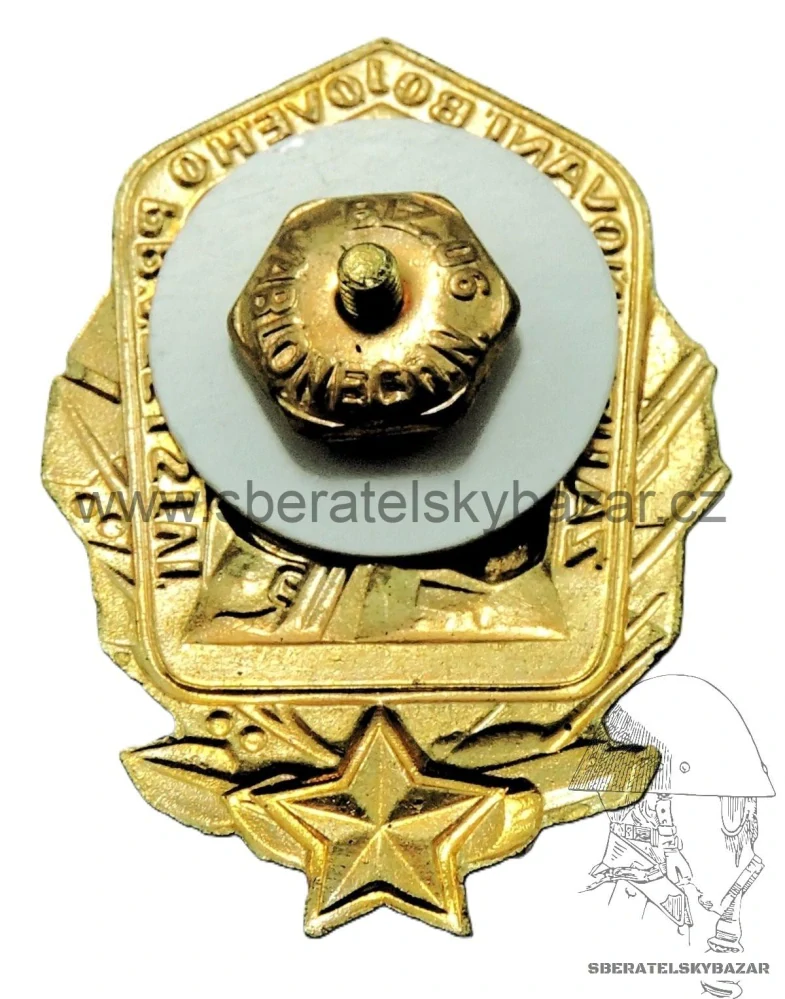 ČSLA, odznak Za upevňování bojového přátelství, lehký typ. šroub 