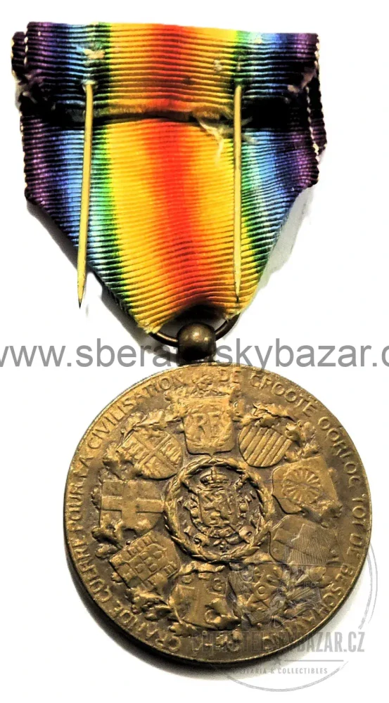 Belgie – Vítězná medaile 1914–1918 – Interallied Victory Medal – WWI 