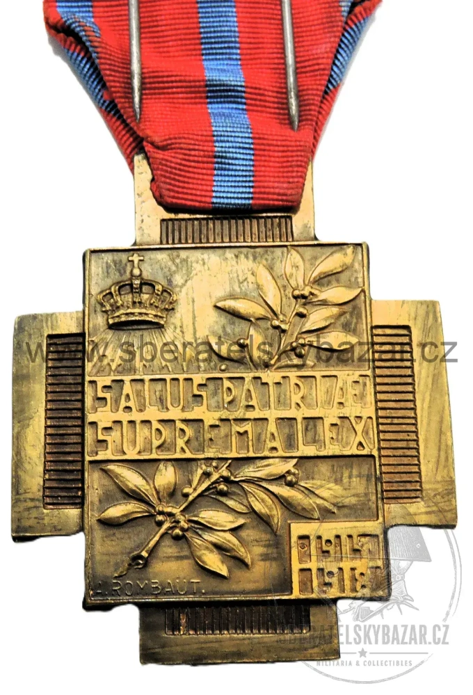 Belgie – Válečný kříž ohně 1914–1918 – Croix du Feu – WWI
