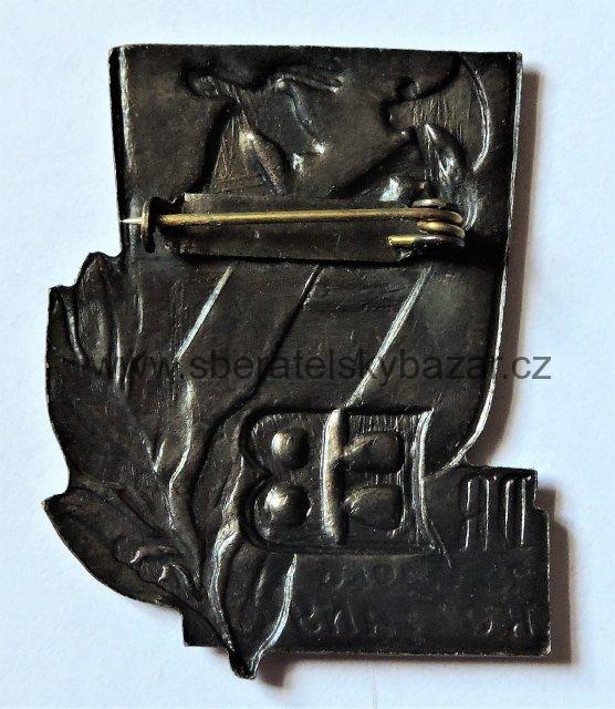 Pamětní odznak E. Beneš - návštěva Kožlany 28.5.1946 špendlík 