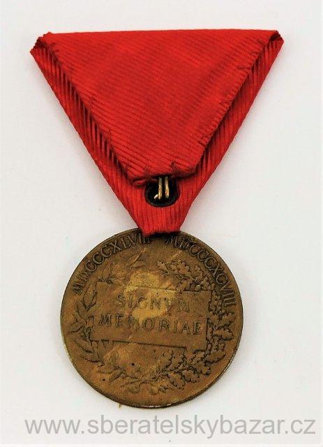 Vojenská/Četnická verze Jubilejní medaile 1898 k příležitosti 50 let panování Františka Josefa I.