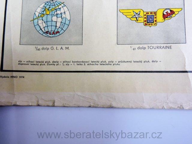 Originál plakát ČSLA - Vojenské letectvo Francie - vydání 1974 