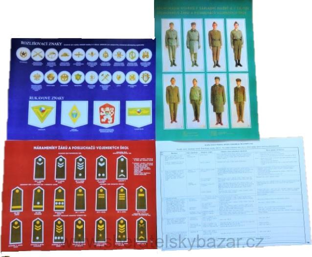 Plakáty - Stejnokroje ČSLA A3 sada 10ks - Reprint