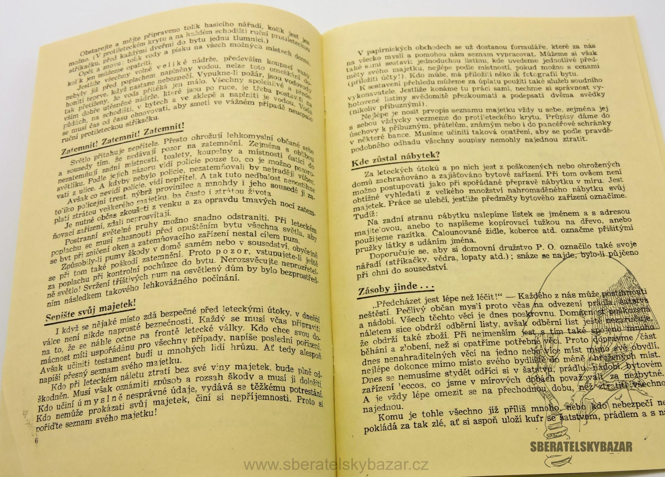 Brožura Svépomoc před bombardováním a po něm 1944  - Reprint (Replika)