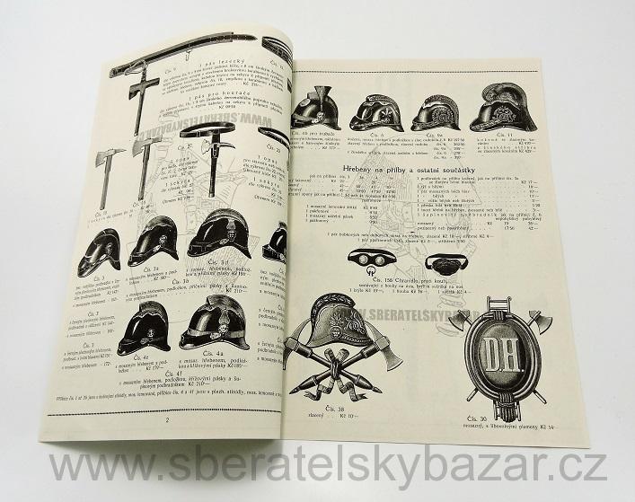 Stejnokrojní katalog - Přilby, tesáky, sekerky odznaky - A4  - Reprint (Replika)