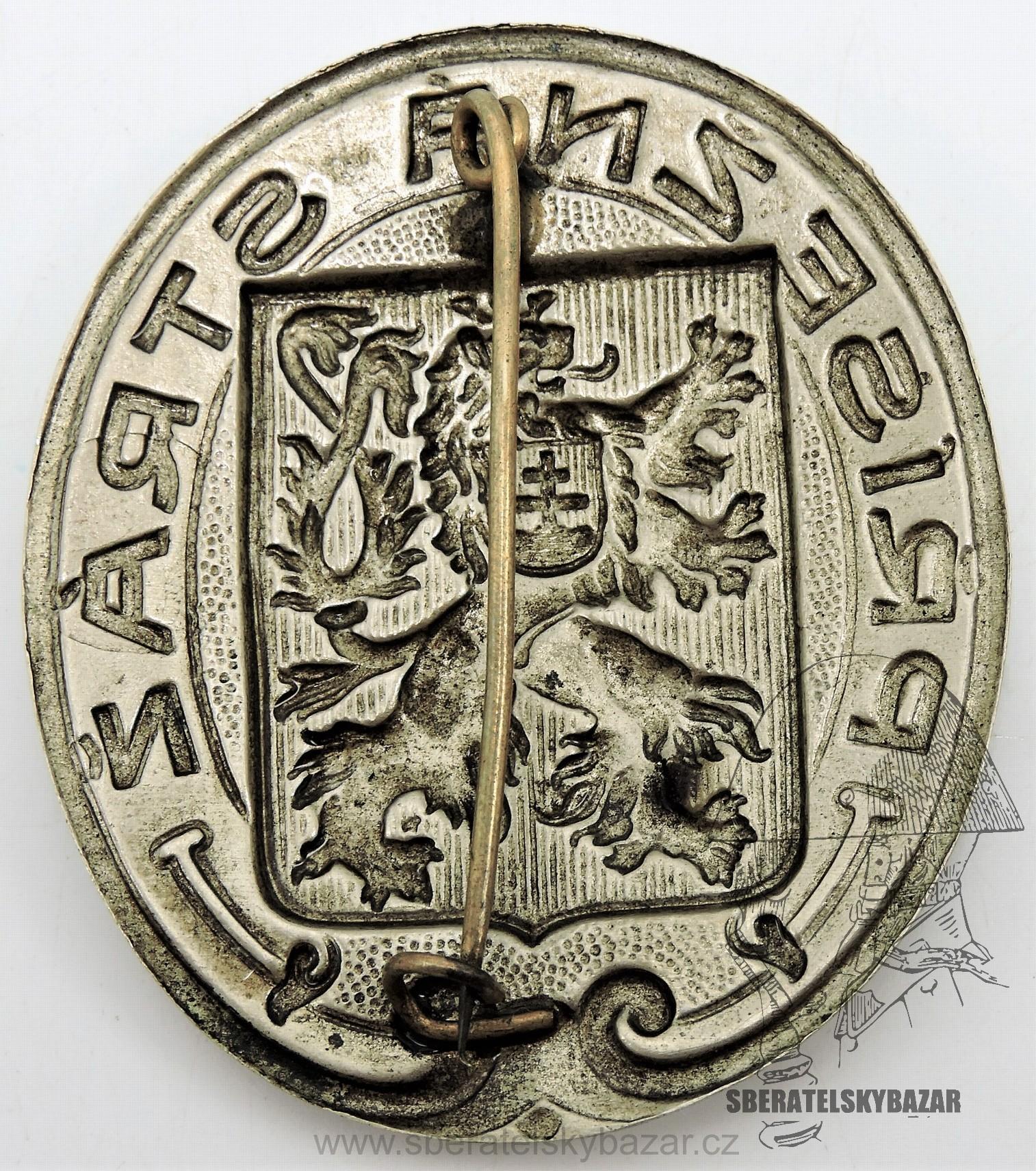 Placka přísežná stráž - Z První republiky Rozměr cca.: 66 x 56mm
