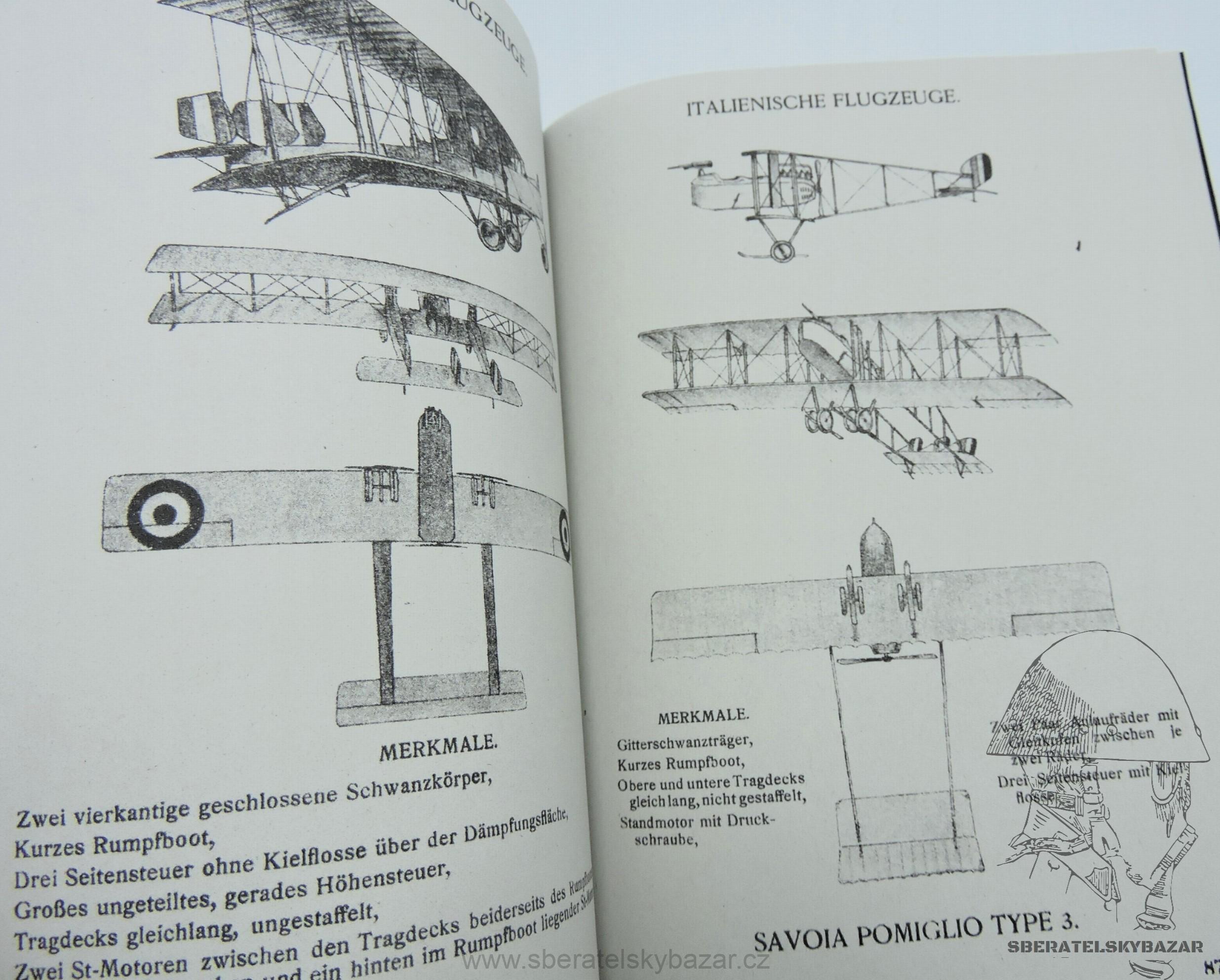 RU- příručka rozpoznávání letadel 1917  - Reprint (Replika)
