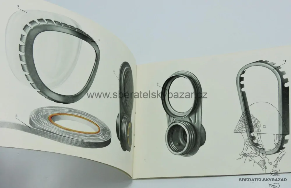 Originál Katalog dílů ochranné masky M10 -ČSLA