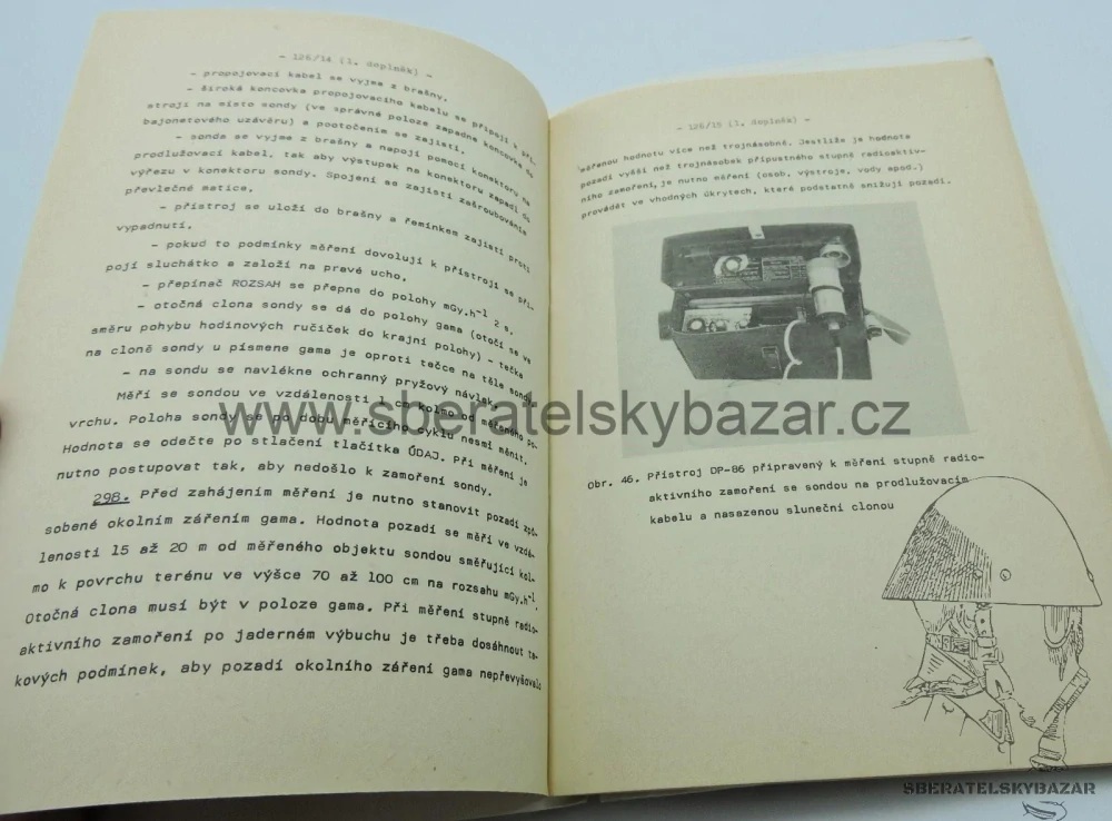 Originál ČSLA předpis Vojskové dozimetrické přístroje 