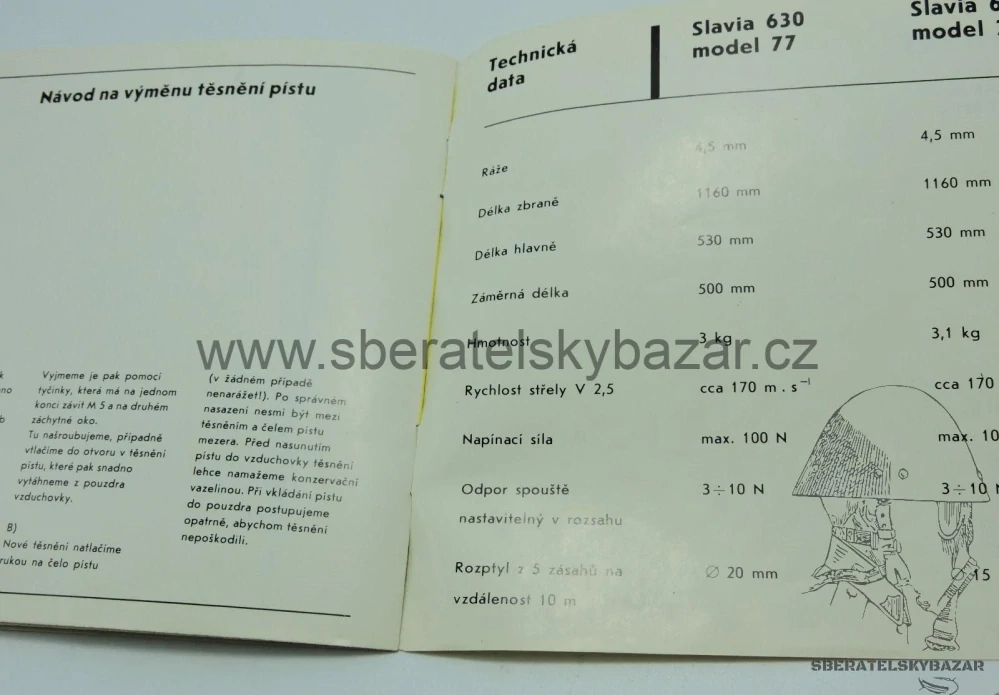 Originál Návod vzduchovka 630 / 631 