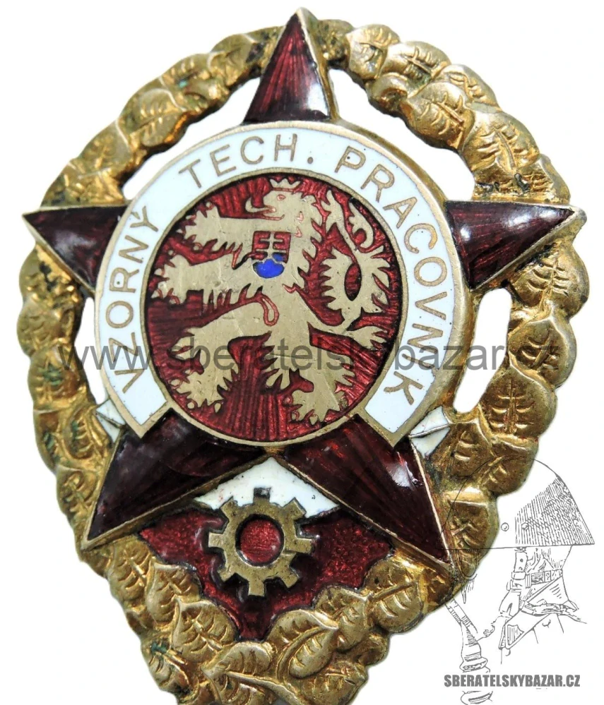 Odznak - VZORNÝ TECHNICKÝ PRACOVNÍK