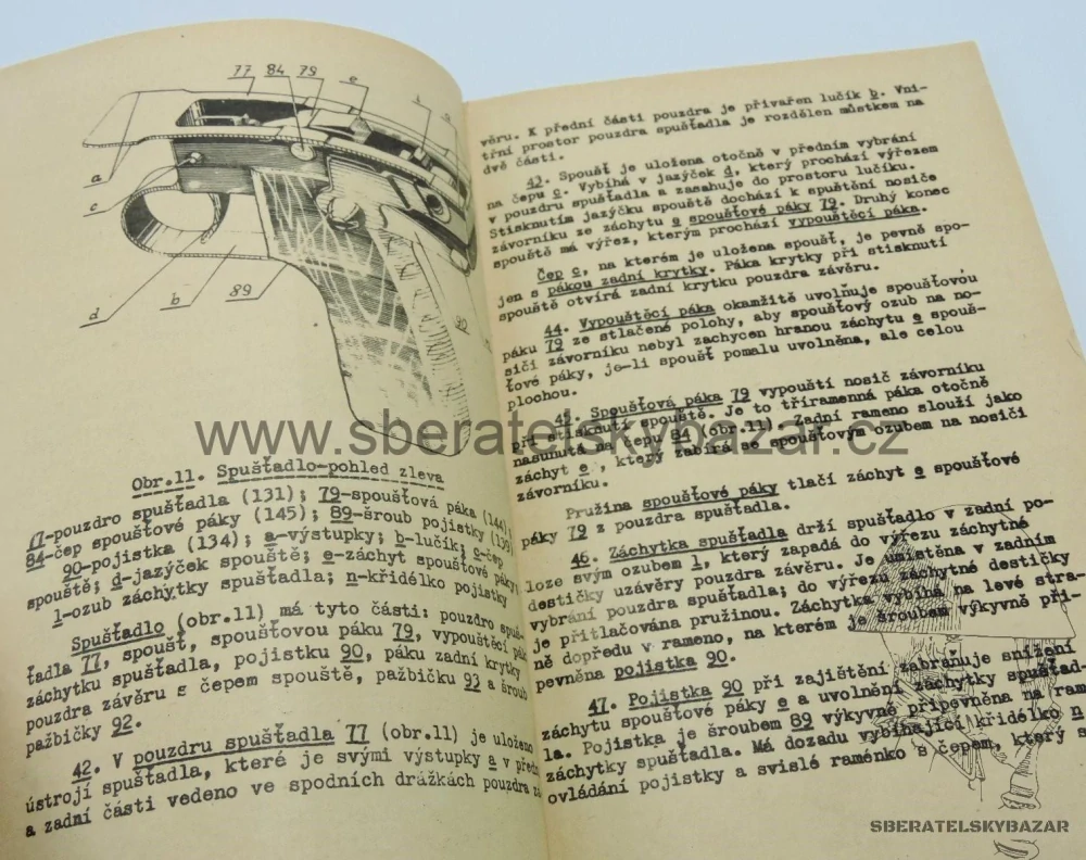 Předpis univerzalní kulomet vz.59 - originál