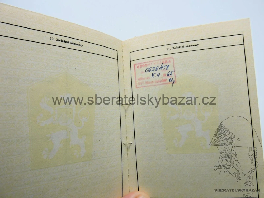 Vojenská knížka ČSLA - čistá / blanket 