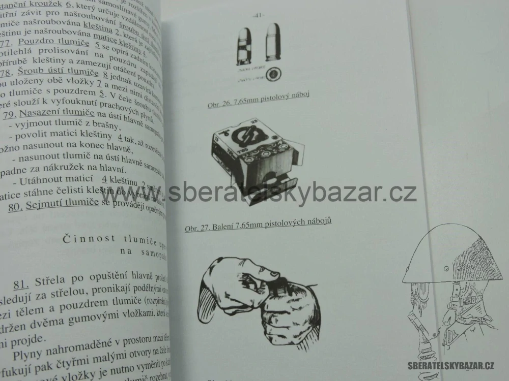 Předpis 7,65mm SAMOPAL vz.61 - Škorpion - Reprint-Replika 