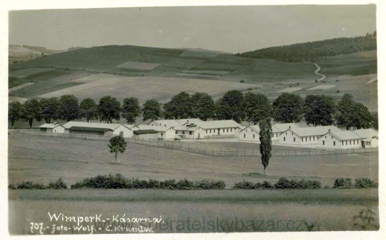 Stavební plán vojenského baráku pro 1. pěší rotu - 1922 - Vimperk 