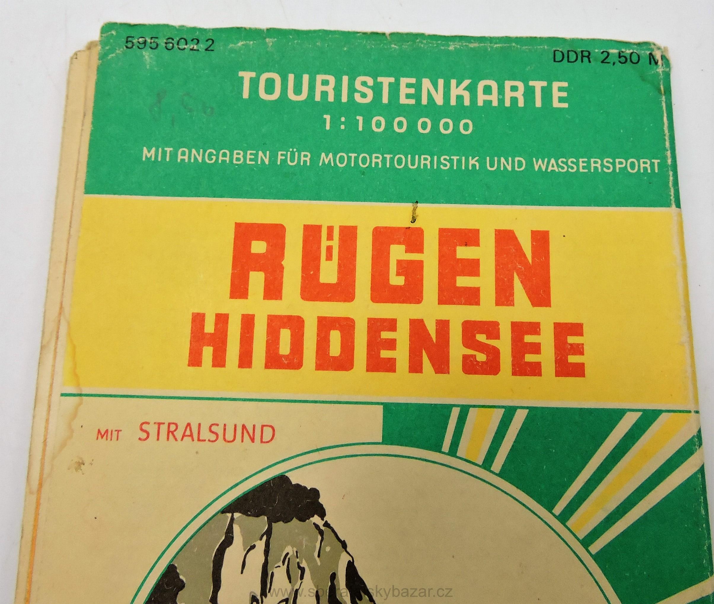 Turistická mapa Augen Hiddensee cca.1965