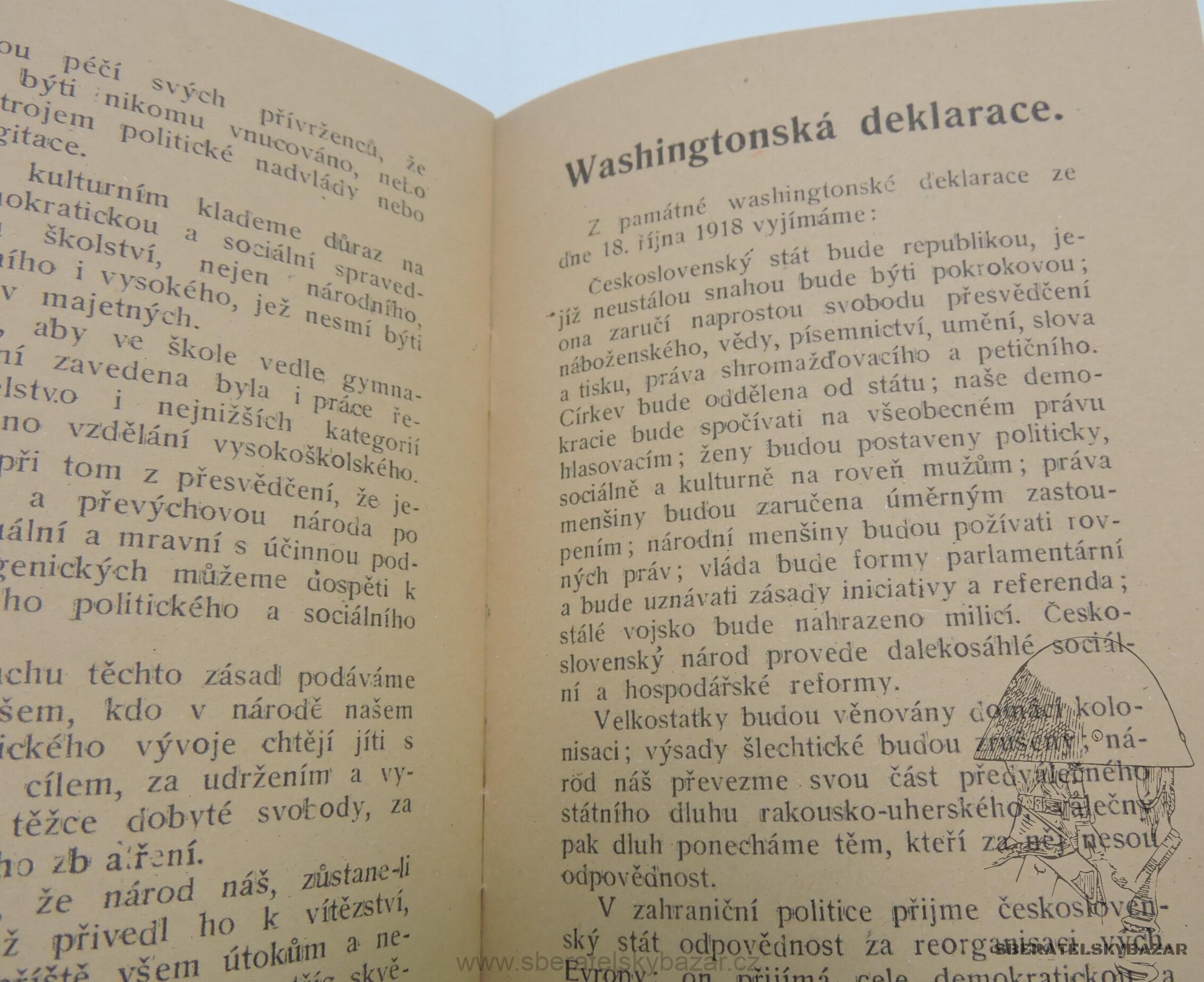 Stanovy jednot Československé obce legionářské a programové prohlášení  Reprint (replika)