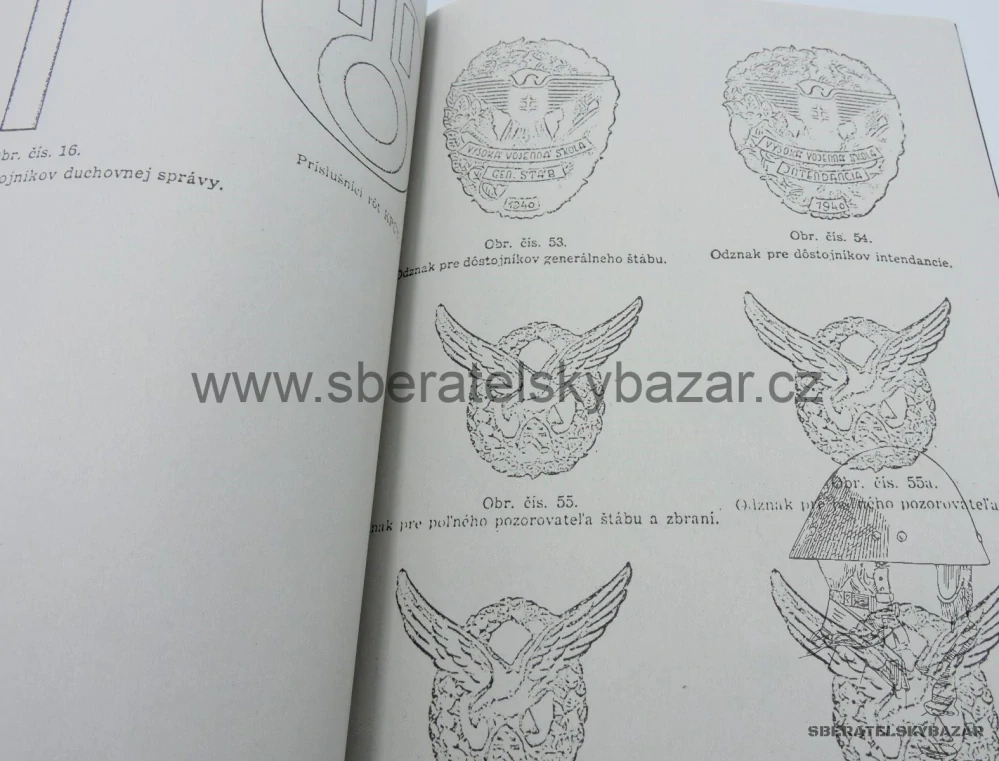 Slovenský vojenský rovnošatový předpis 1940 - Odznaky, Uniform-reprint