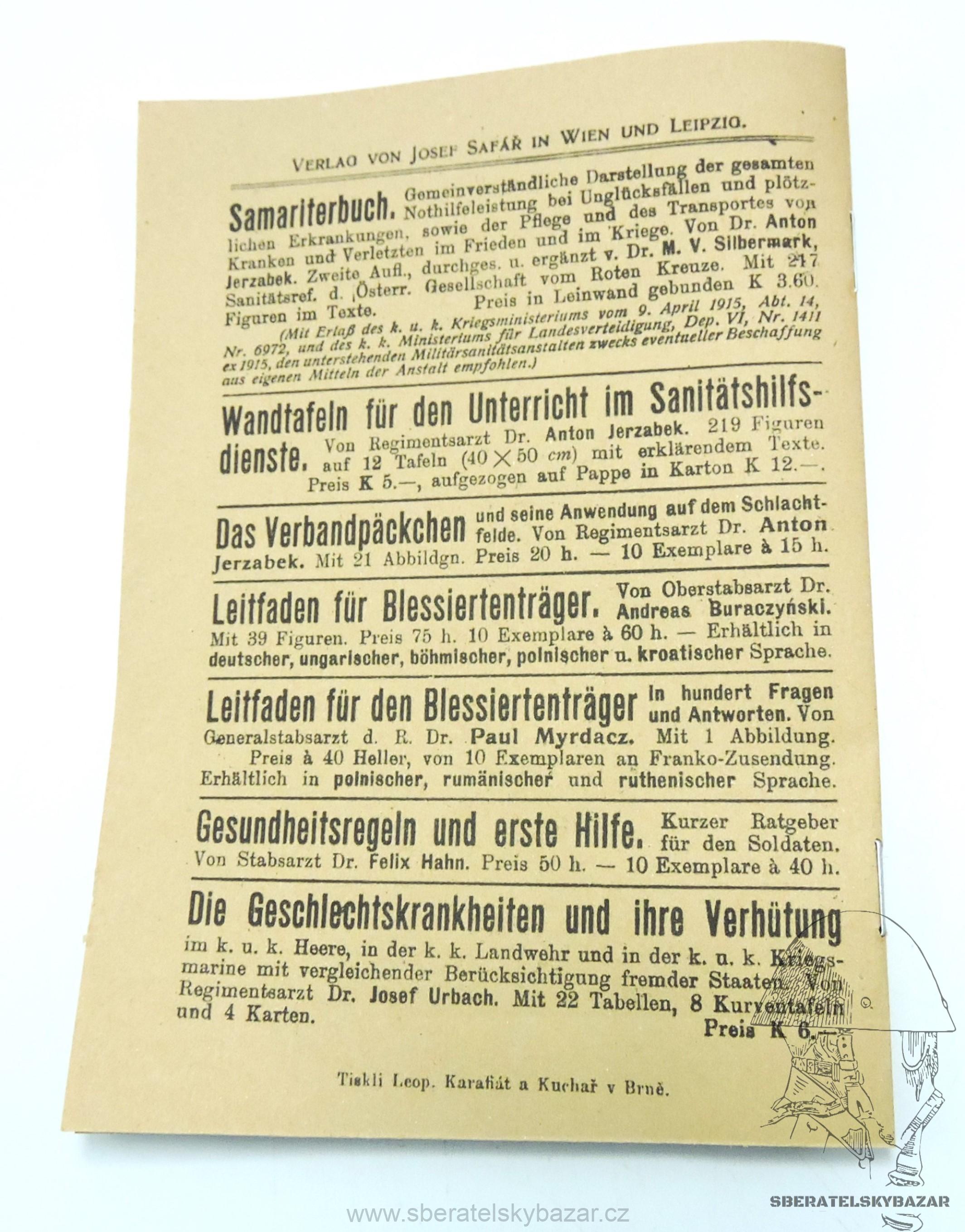Příručka Napomenutí pro vojáky nebezpečí Pohlavních nemocí   - Reprint (Replika)