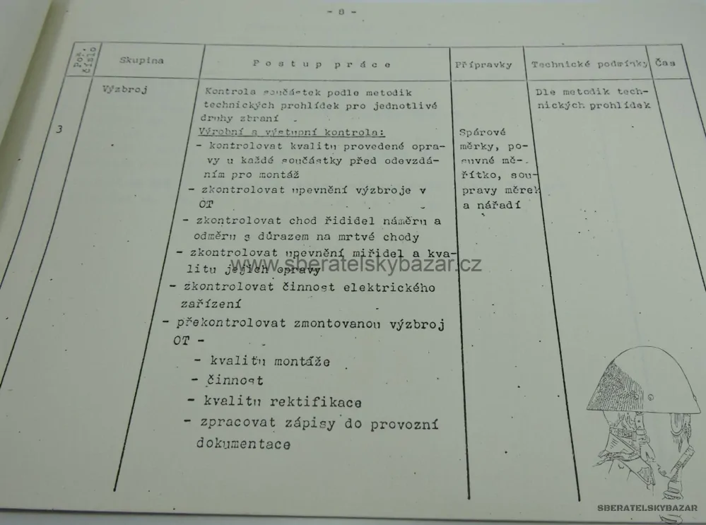 Předpis Technické ošetření Tarasnice, UK59, OT64, BZK. atd.