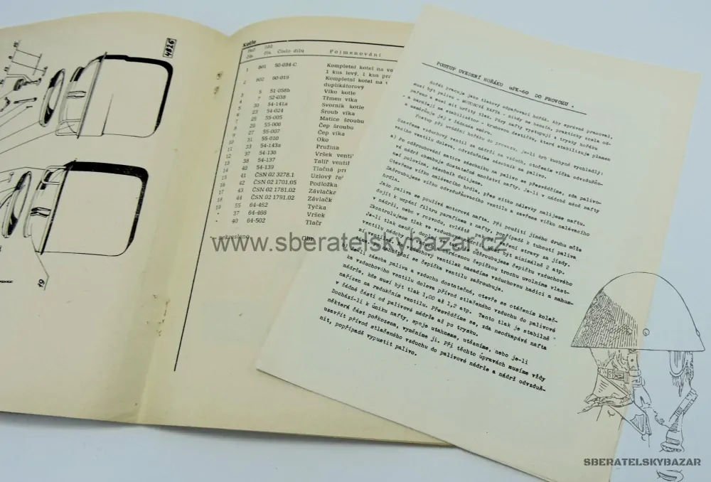 Originál Příručka Polní kuchyně PK-60 