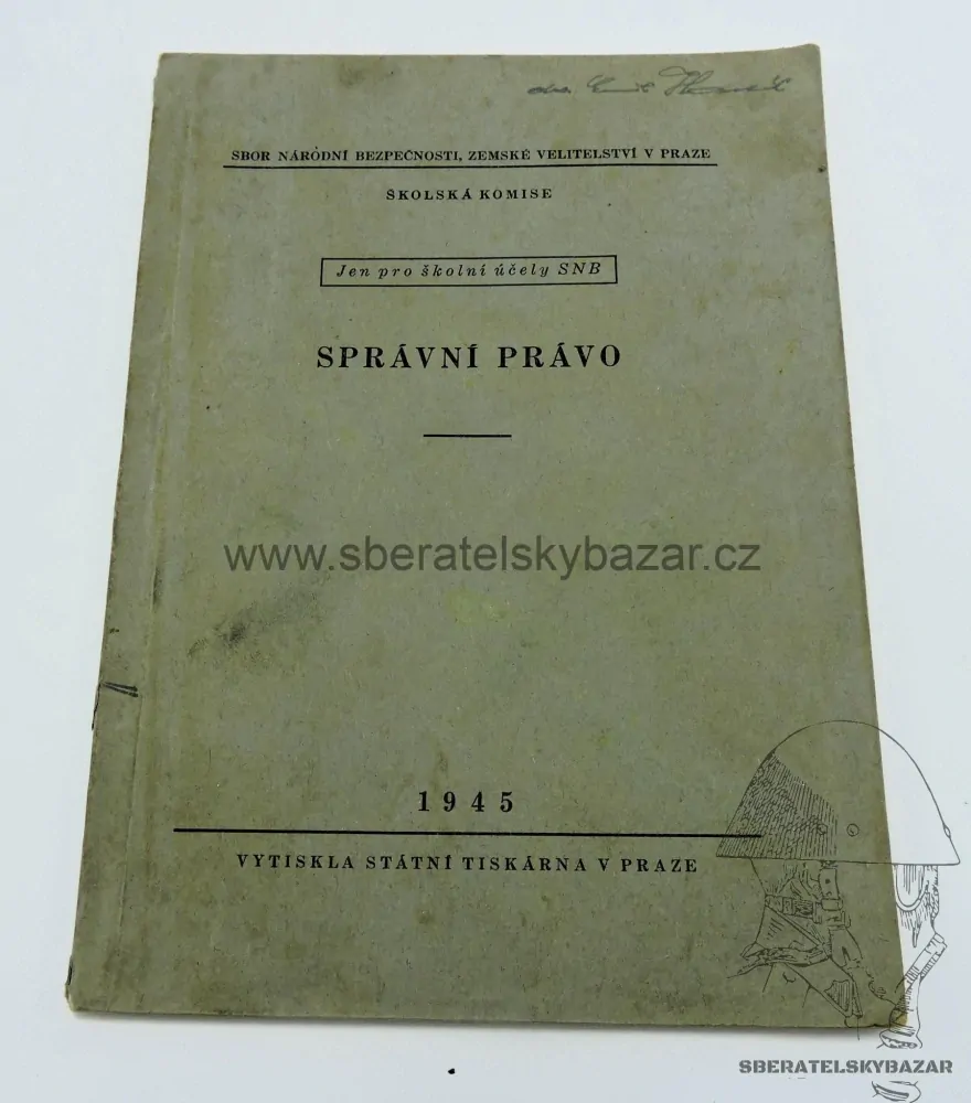 Originál příručka SNB 1945 - Správní právo 