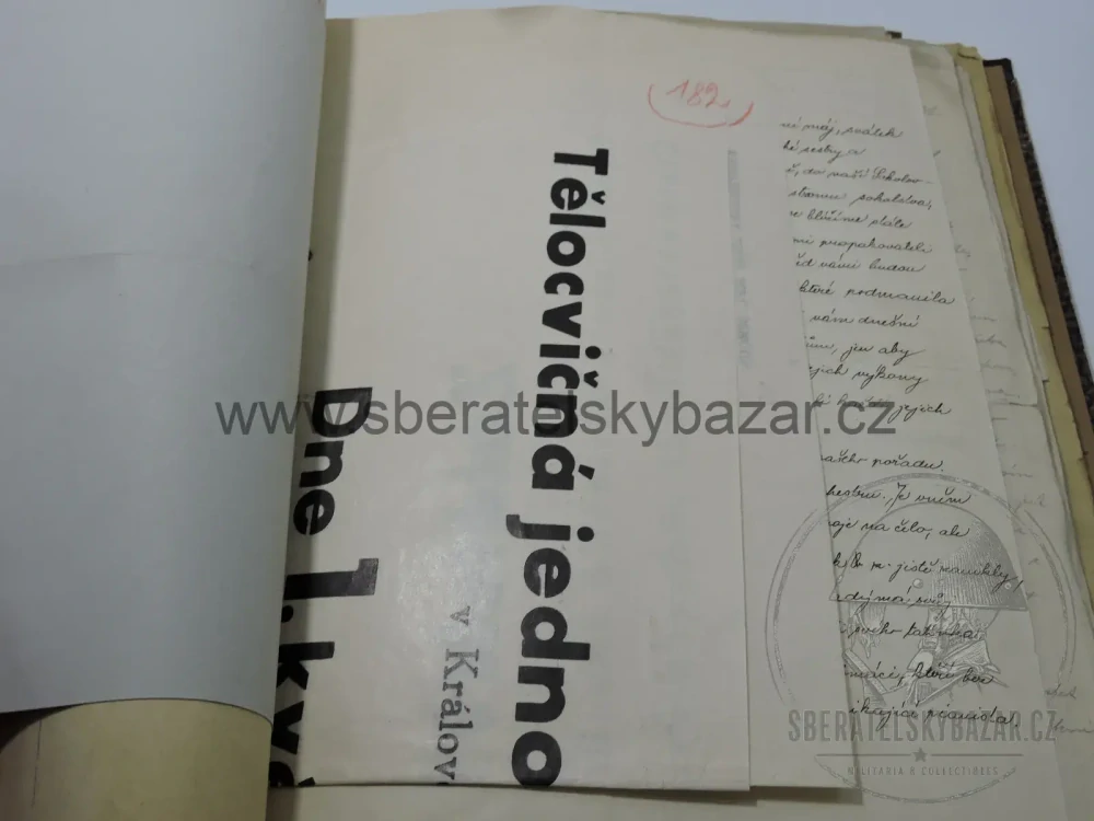 	 Sokol Počaply 1936 | obří archiv korespondence a dokumentů | šanon 