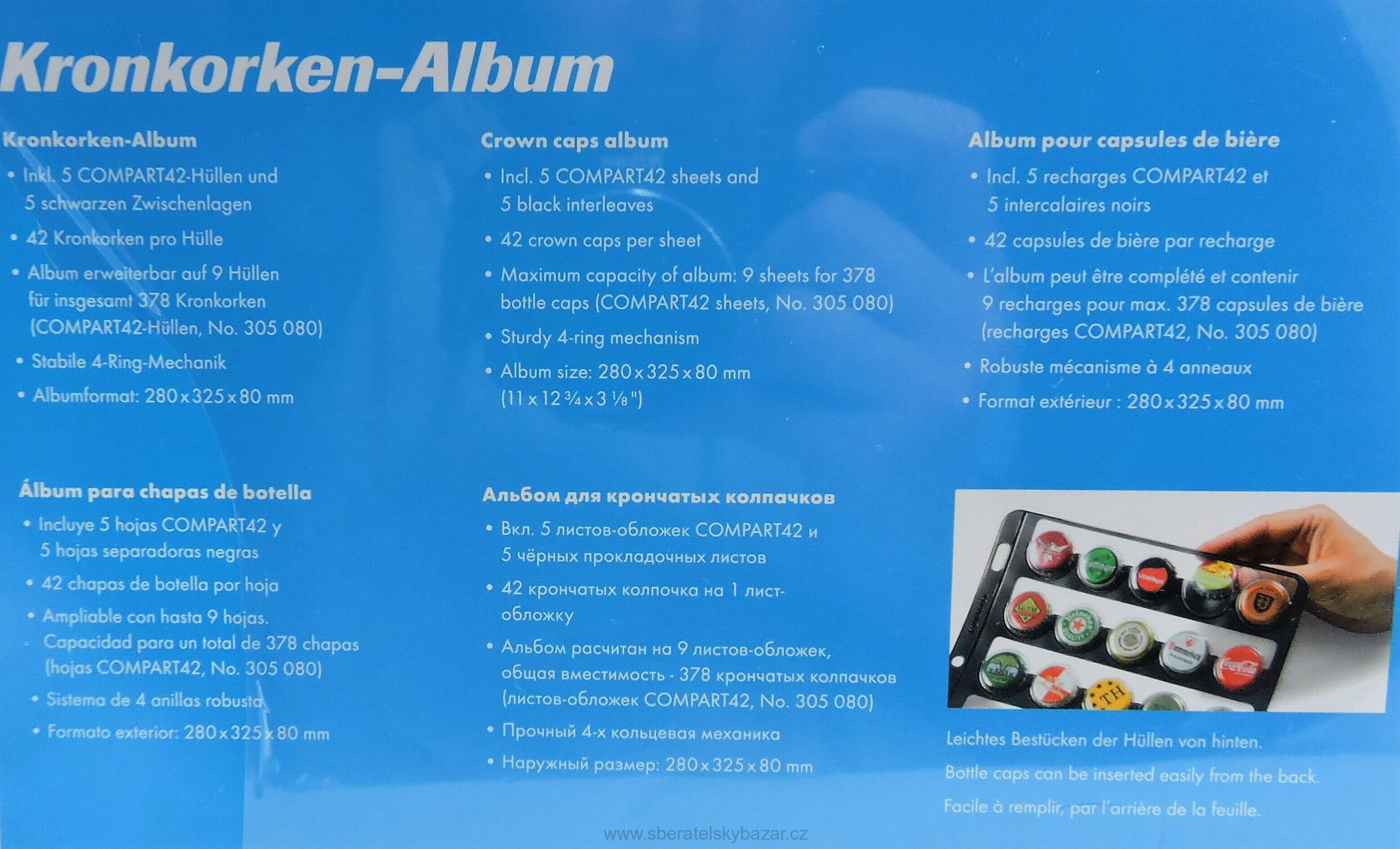 Album na korunkové zátky / knoflíky II.jakost