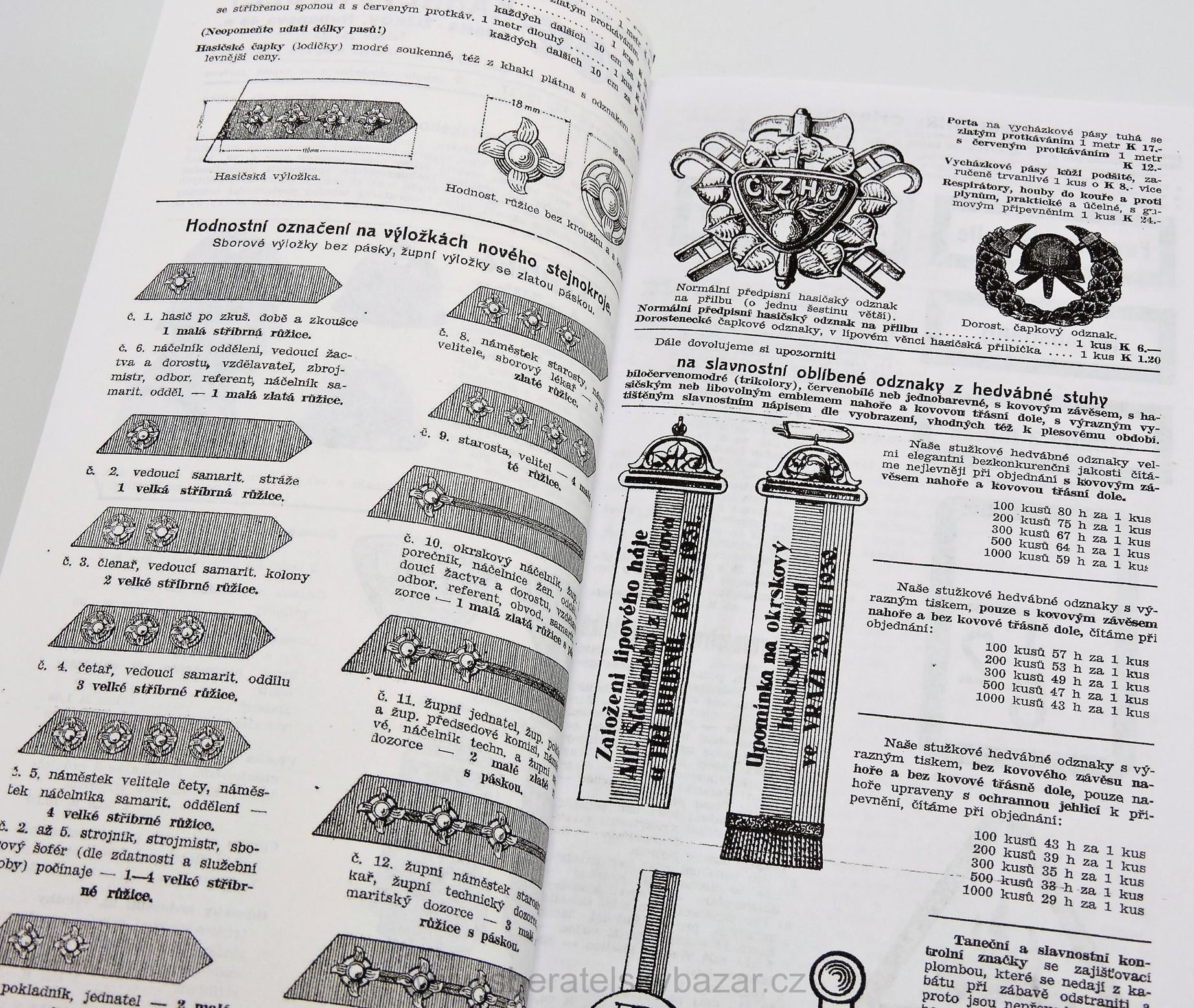 Katalog Karnet a Kyselý - Přilba 29, odznaky, přezky 46 stran  - Reprint (Replika)