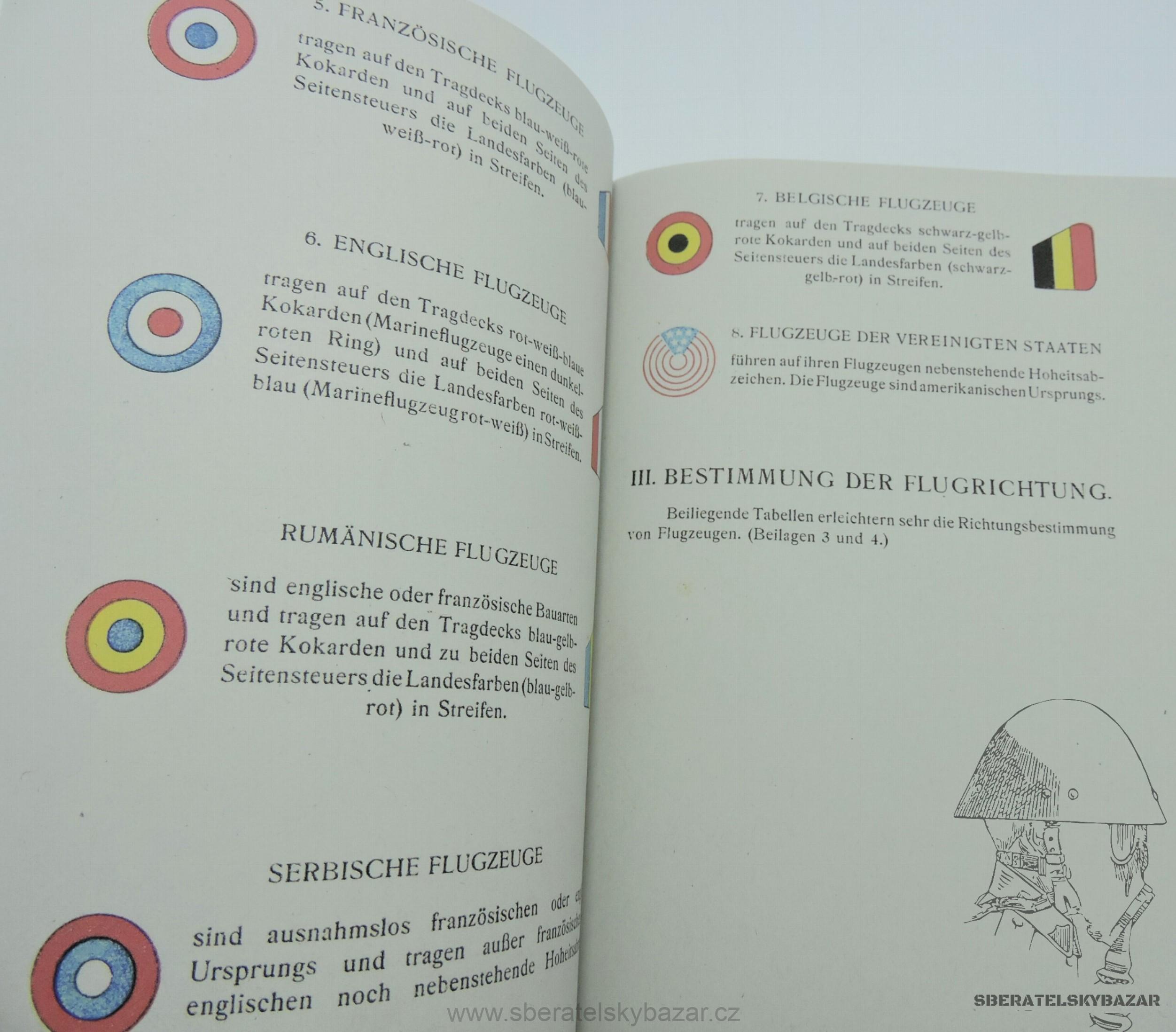 RU- příručka rozpoznávání letadel 1917  - Reprint (Replika)