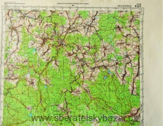 Mapa generálního štábu ČSLA  -  AUE 1 : 100 000