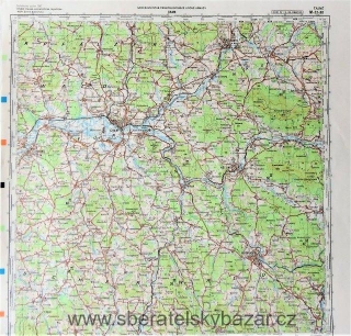 Mapa generálního štábu ČSLA  -  CHAM 1 : 100 000