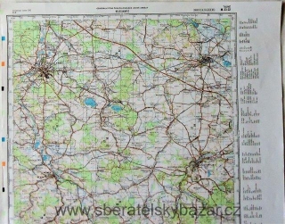Mapa generálního štábu ČSLA  -  Bolesławiec 1 : 100 000