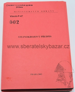 Stejnokrojový předpis AČR 2003 - Originál 
